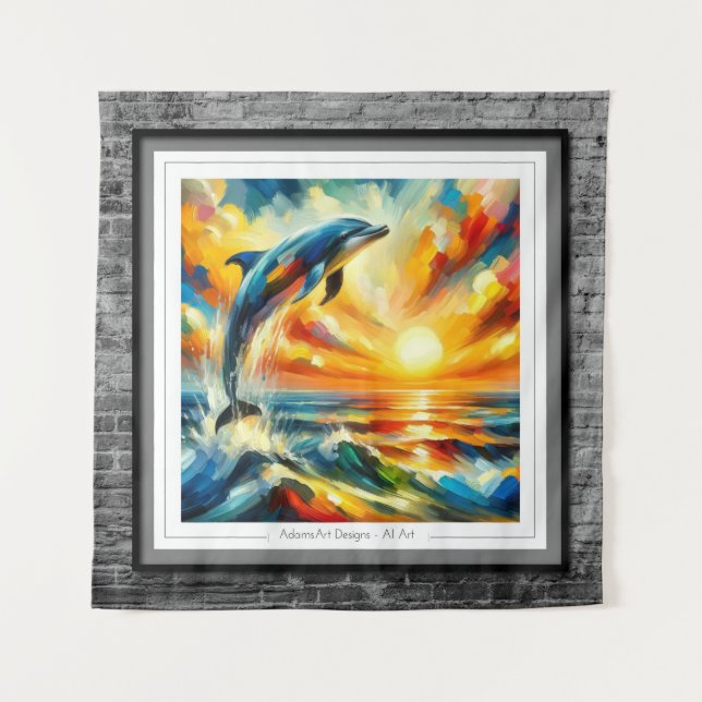 Tapete De Parede Sun Kissed Dolphin Leap (Frente)