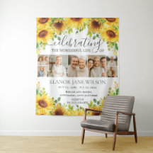 Sunflower Funeral Memorial 7 Fotografias Colagem