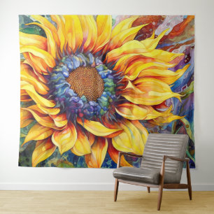 Tapete De Parede Sunflower Power — pintura aquosa