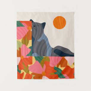 Tapete De Parede Sunny Garden Cat