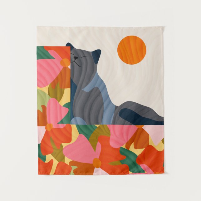 Tapete De Parede Sunny Garden Cat (Frente)