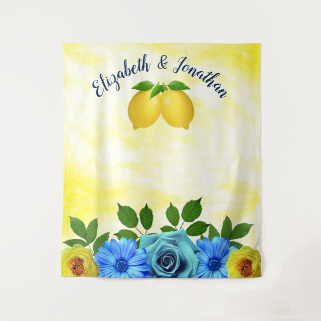Tapete De Parede Sunny Lemon Floral Wedding (Frente)