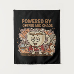 Tapete De Parede Super-herói Engraçado de Café Retrô Energizado p