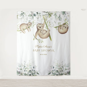 Tapete De Parede Suporte de Foto de Chuveiro de Bebê Sloth Airy Gre