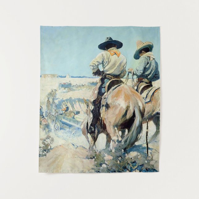 Tapete De Parede Supply Wagon Western Art da NC Wyeth (Frente)