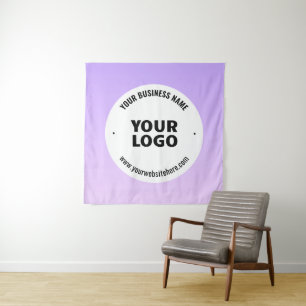 Tapete De Parede Sutil degradê roxo claro & logotipo da sua empresa