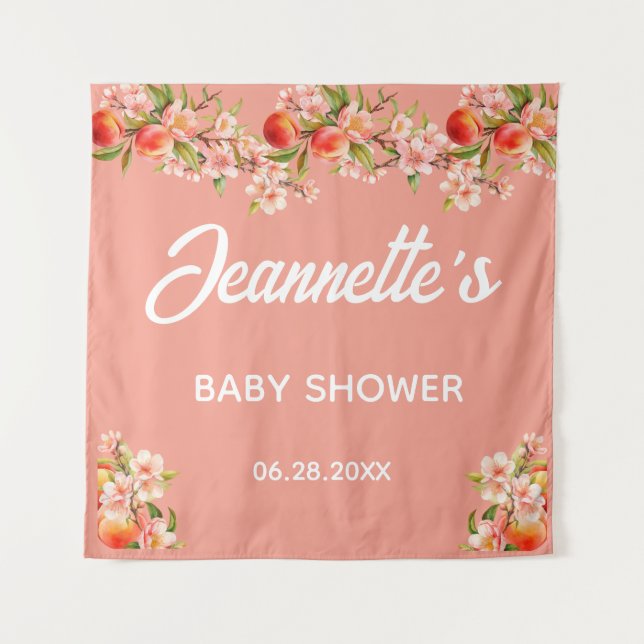 Tapete De Parede Sweet Peach Orchard Backdrop Tapestry (Frente)