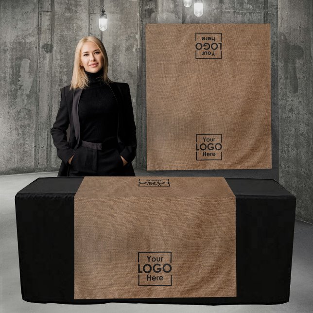 Tapete De Parede Table Runner Banner Business 2 Logos Faux Linen (Table Runner Banner Business 2 Logos Faux Linen Tapestry)