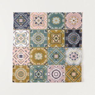 Tapete De Parede Talavera Indian: Patchwork, Ethnic Mosaic.