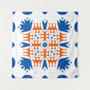 Tapete De Parede Talavera mexicana ornamentado tradicional. Desenho