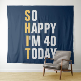 Tapete De Parede Tão Feliz Estou aos 40 Aniversário de 40 anos fund
