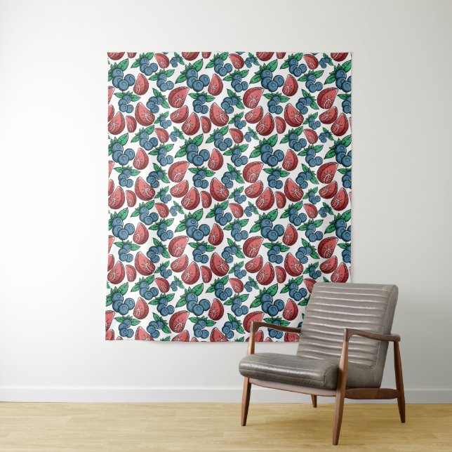 Tapete De Parede tapeçarias de Berries Pattern (In Situ)