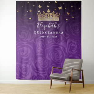 Tapete De Parede Tapeçarias de Fundo para Fotos Preto Dourado Rosas