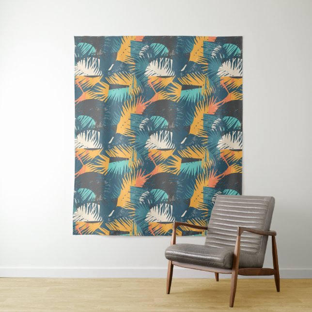 Tapete De Parede Tapeçarias de padrão de abstrato Folha (In Situ)