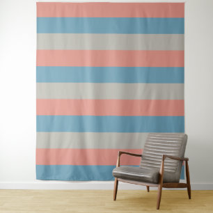 Tapete De Parede Tapeçarias de padrão de Stripes Tricolores