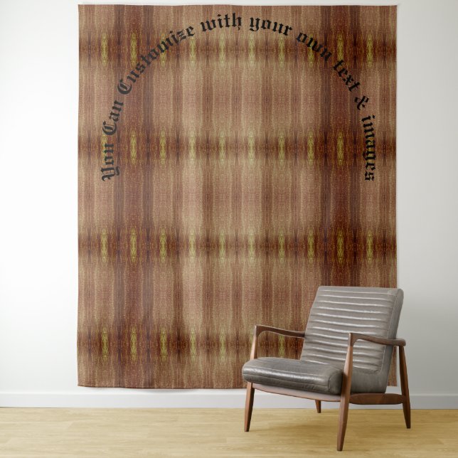 Tapete De Parede Tapestrias Padrão De Madeira (In Situ)