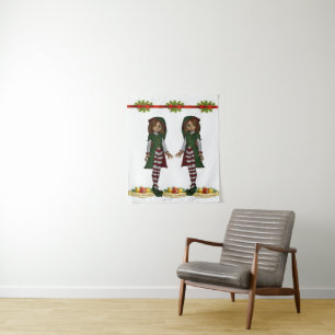 Tapete De Parede Tapestries Christmas Elf