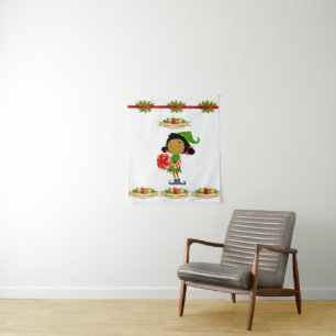 Tapete De Parede Tapestries Christmas Elf