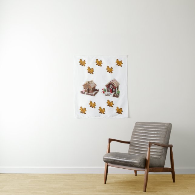 Tapete De Parede Tapestries Natal Gingerbird Man (In Situ)