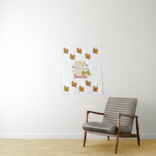Tapete De Parede Tapestries Natal Gingerbird Man