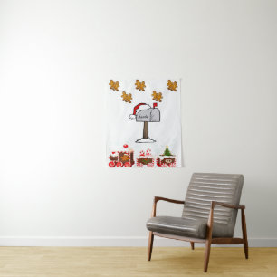 Tapete De Parede Tapestries Natal Gingerbird Man