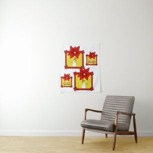 Tapete De Parede Tapestries Poinsettia