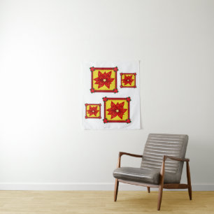 Tapete De Parede Tapestries Poinsettia