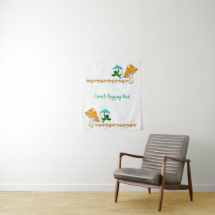 Tapete De Parede Tapestries Rindo Lendo Cogumelo