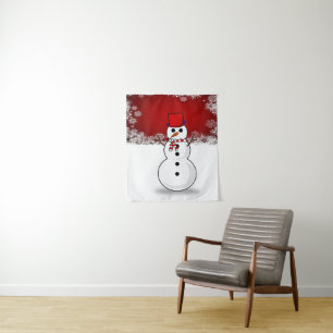 Tapete De Parede Tapestries Snowman