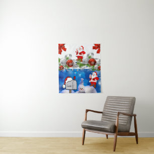 Tapete De Parede Tapestries Snowman