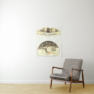 Tapete De Parede Tapestries Snowman