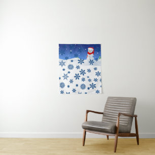 Tapete De Parede Tapestries Snowman