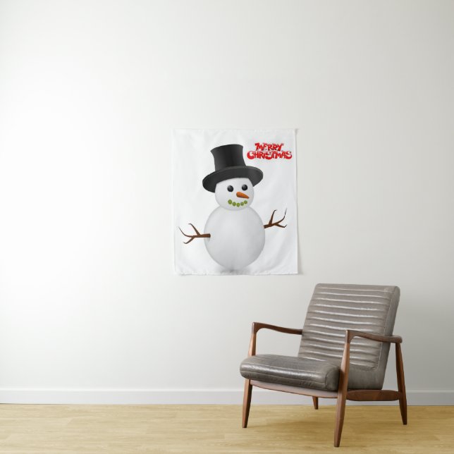 Tapete De Parede Tapestries Snowman (In Situ)