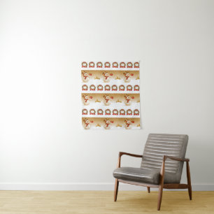 Tapete De Parede Tapestries Snowman