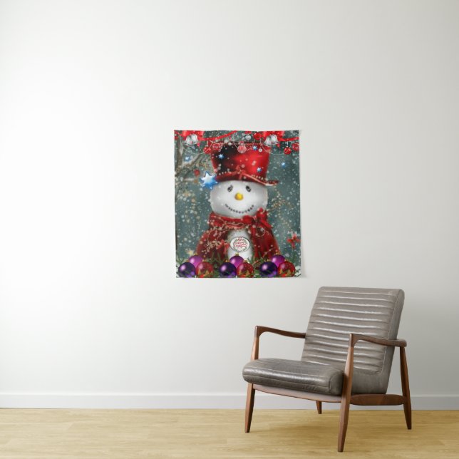 Tapete De Parede Tapestries Snowman (In Situ)