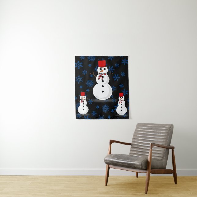 Tapete De Parede Tapestries Snowman (In Situ)