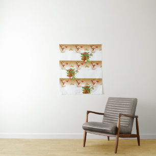 Tapete De Parede Tapestries Snowman