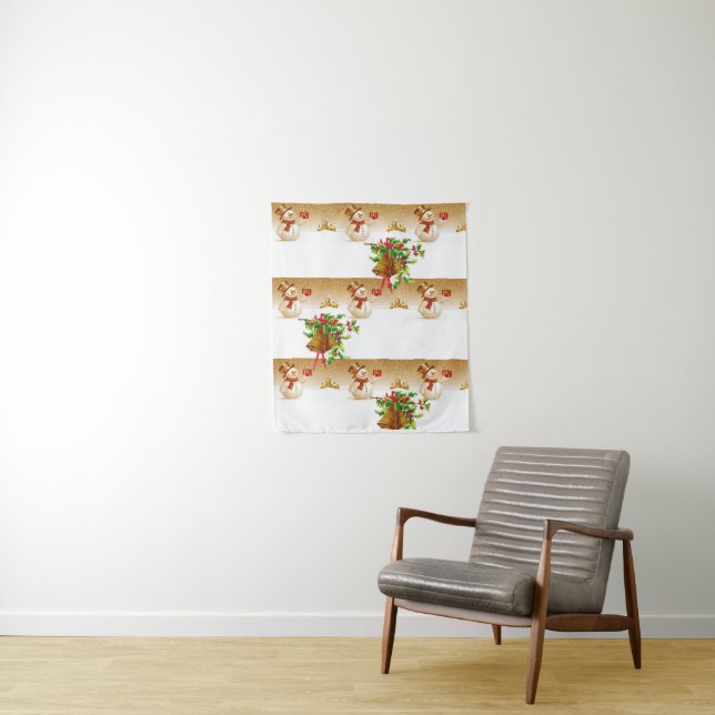 Tapete De Parede Tapestries Snowman (In Situ)