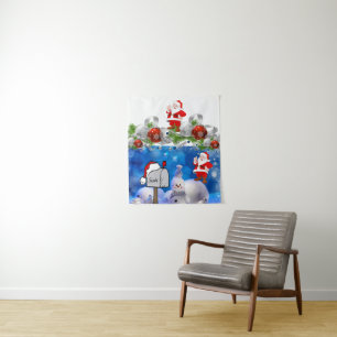 Tapete De Parede Tapestries Snowman