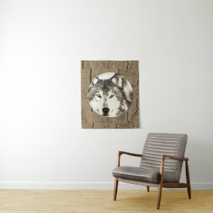 Tapete De Parede Tapestries Wolf