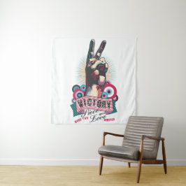 Tapete De Parede Tapestry – Victory Peace & Love Pop-Art Design