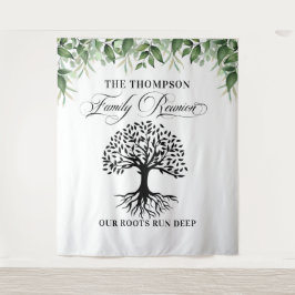 Tapete De Parede Tapiz Family reunion greenery tree backdrop banner
