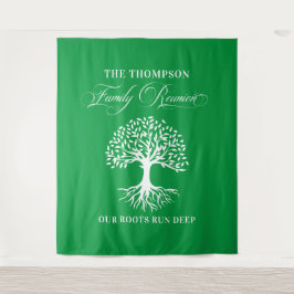 Tapete De Parede Tapiz Family reunion tree backdrop banner green