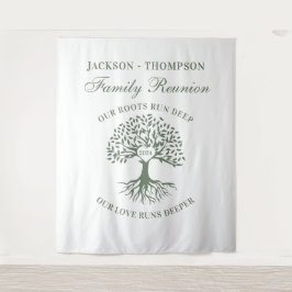 Tapete De Parede Tapiz Family reunion tree backdrop banner green