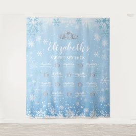 Tapete De Parede Tapiz Princess Winter Sweet 16 photobooth Backdrop