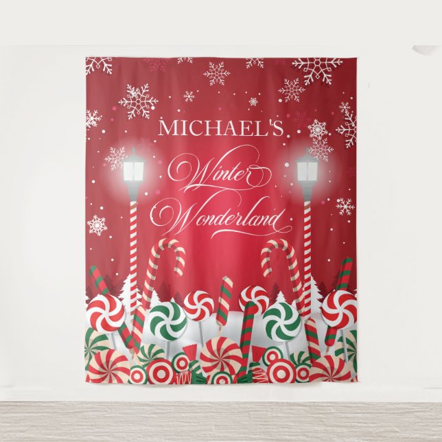 Tapete De Parede Tapiz Winter Wonderland holidays christmas banner (Frente)