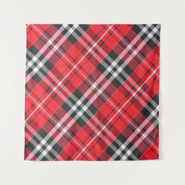 Tapete De Parede Tartan Cloth Pattern Top View (Frente)
