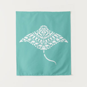 Tapete De Parede Tatuagem Tribal Manta Ray Estilo Polinésio