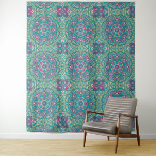 Tapete De Parede Teals & Purples Mandala