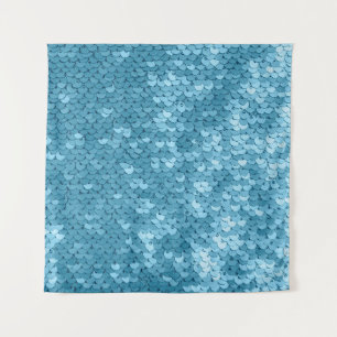 Tapete De Parede Tecido brilhante azul-céu com sequências, abstra
